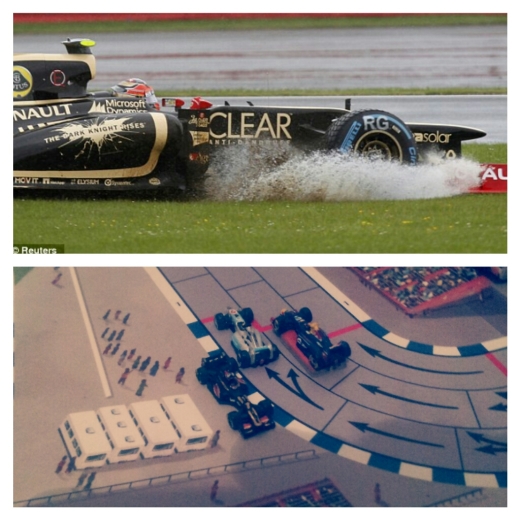 Utslitna däck ledde till att Lotus körde av.
